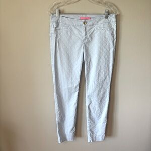 Lily Pulitzer Kelly Low Rise Ankle or Capri Pants Light Blue 6